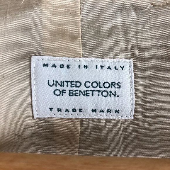 United Colors of Benetton VTG Women's 44 (US 8) Brown Linen Blend Blazer Jacket - Picture 7 of 10